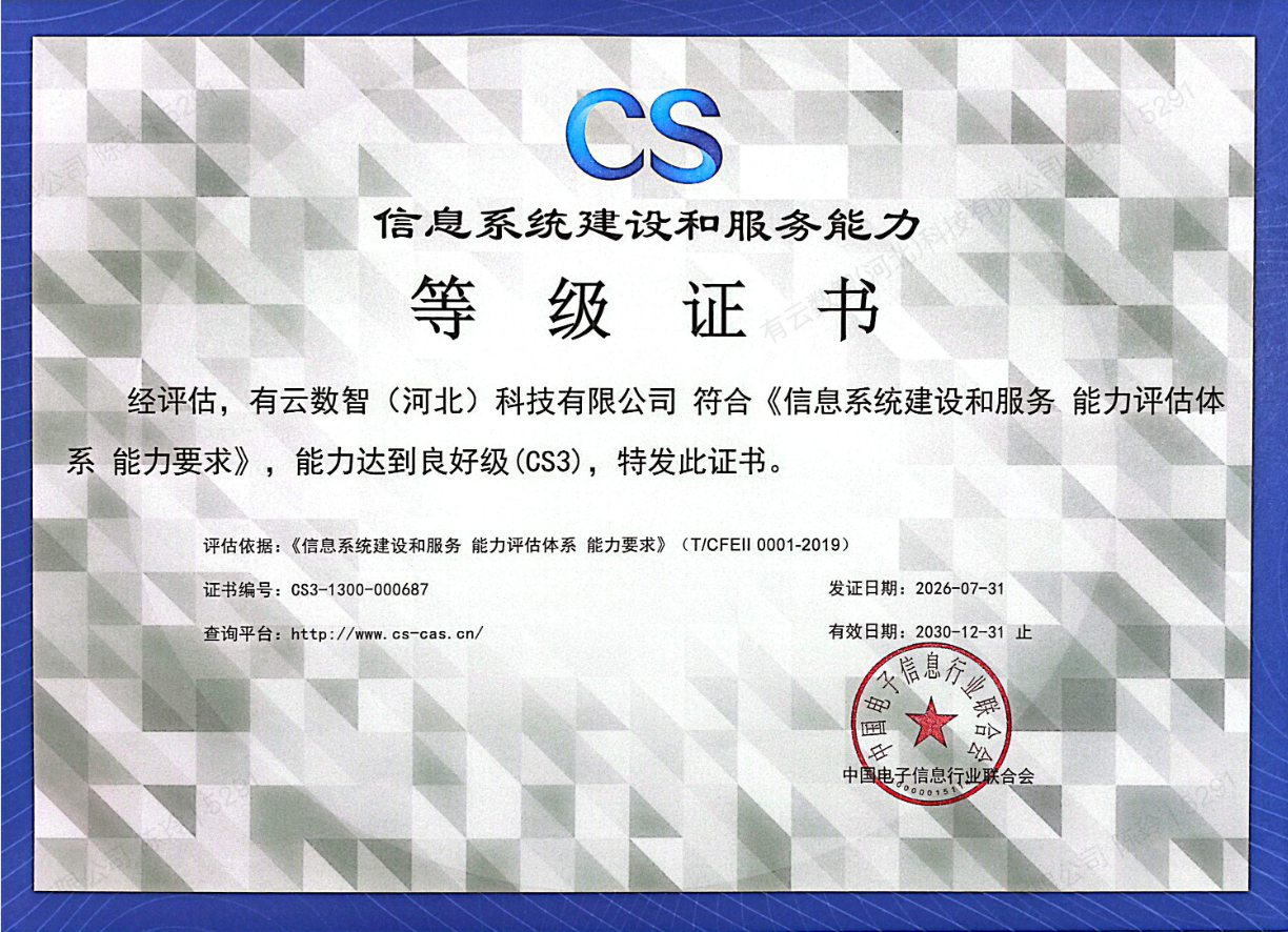 信息系统建设和服务能力-CS3